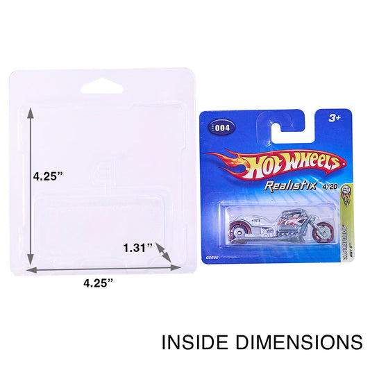 Protector Case for Hot Wheels Short Card Mainline Clamshell Blister Display Pack (10 Pack)
