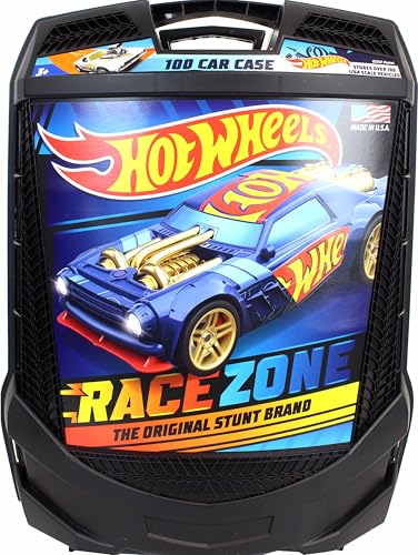 Hot Wheels 30-Car Storage Case – Organizer with Handle for 1:64 Die-Cast Cars, Portable Travel Carrying Case for Kids, Boys, and Collectors – Durable Toy Vehicle Holder