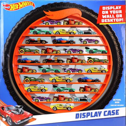 Hot Wheels 30-Car Storage Case – Organizer with Handle for 1:64 Die-Cast Cars, Portable Travel Carrying Case for Kids, Boys, and Collectors – Durable Toy Vehicle Holder