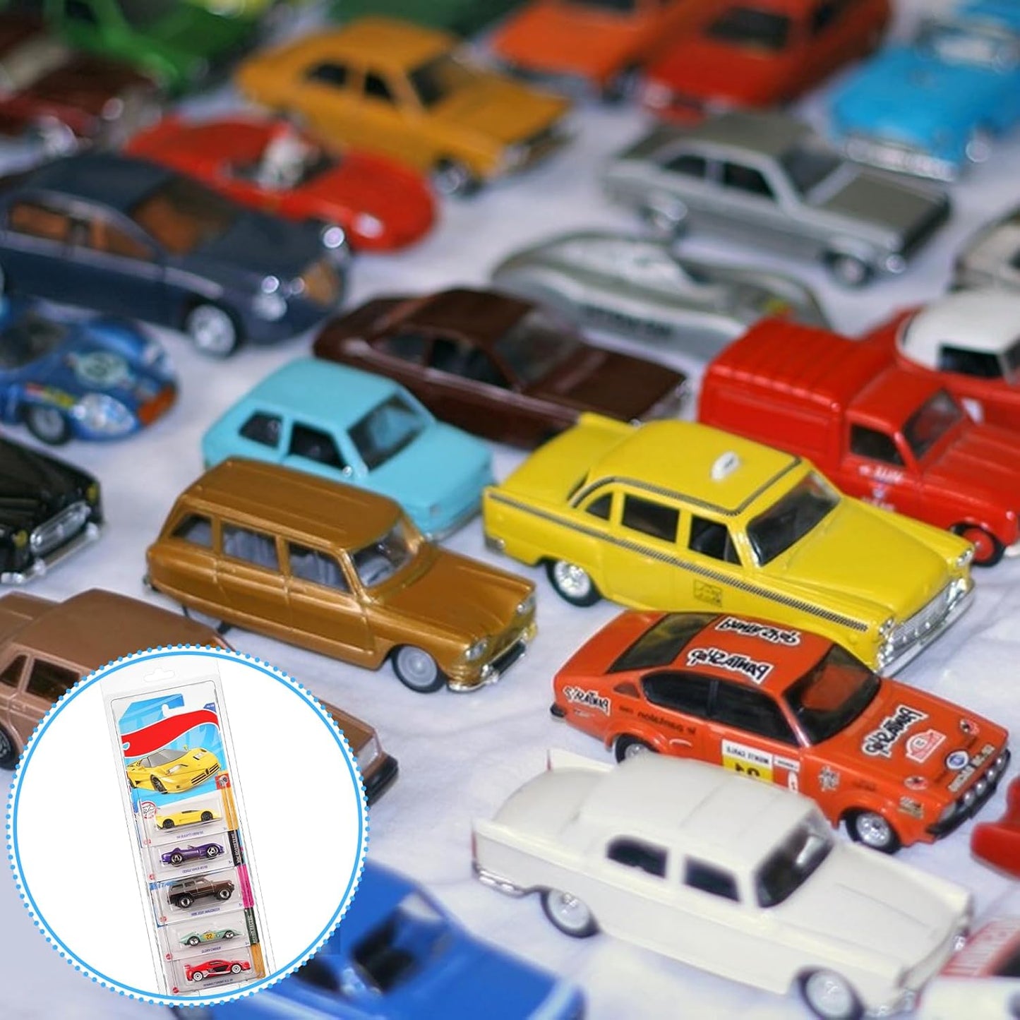 6 Pack of 5 Set Car Protector Case for Hot Wheels Mainline,Protector Packs Compatible with Hot Wheels Model,5 Car Clamshell Display Clamshell Cases Plastic Display Protective Case for Hot Wheel