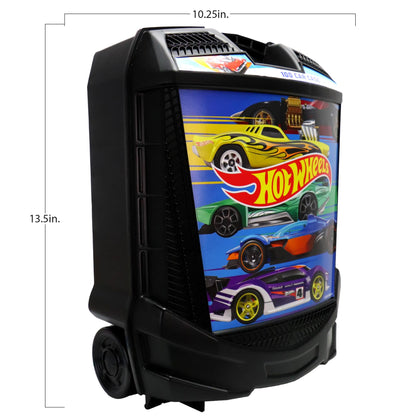 Hot Wheels 30-Car Storage Case – Organizer with Handle for 1:64 Die-Cast Cars, Portable Travel Carrying Case for Kids, Boys, and Collectors – Durable Toy Vehicle Holder
