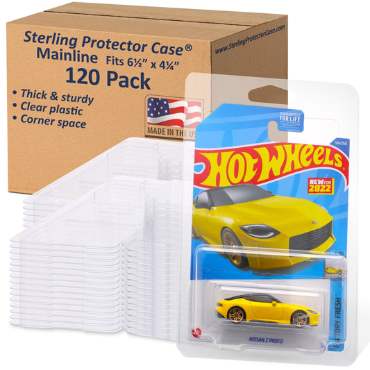 Sterling Protector Case Model 17201 Mainline for Hot Wheels & Matchbox Diecast, Fits Card Size 6.5 x 4.25 inches