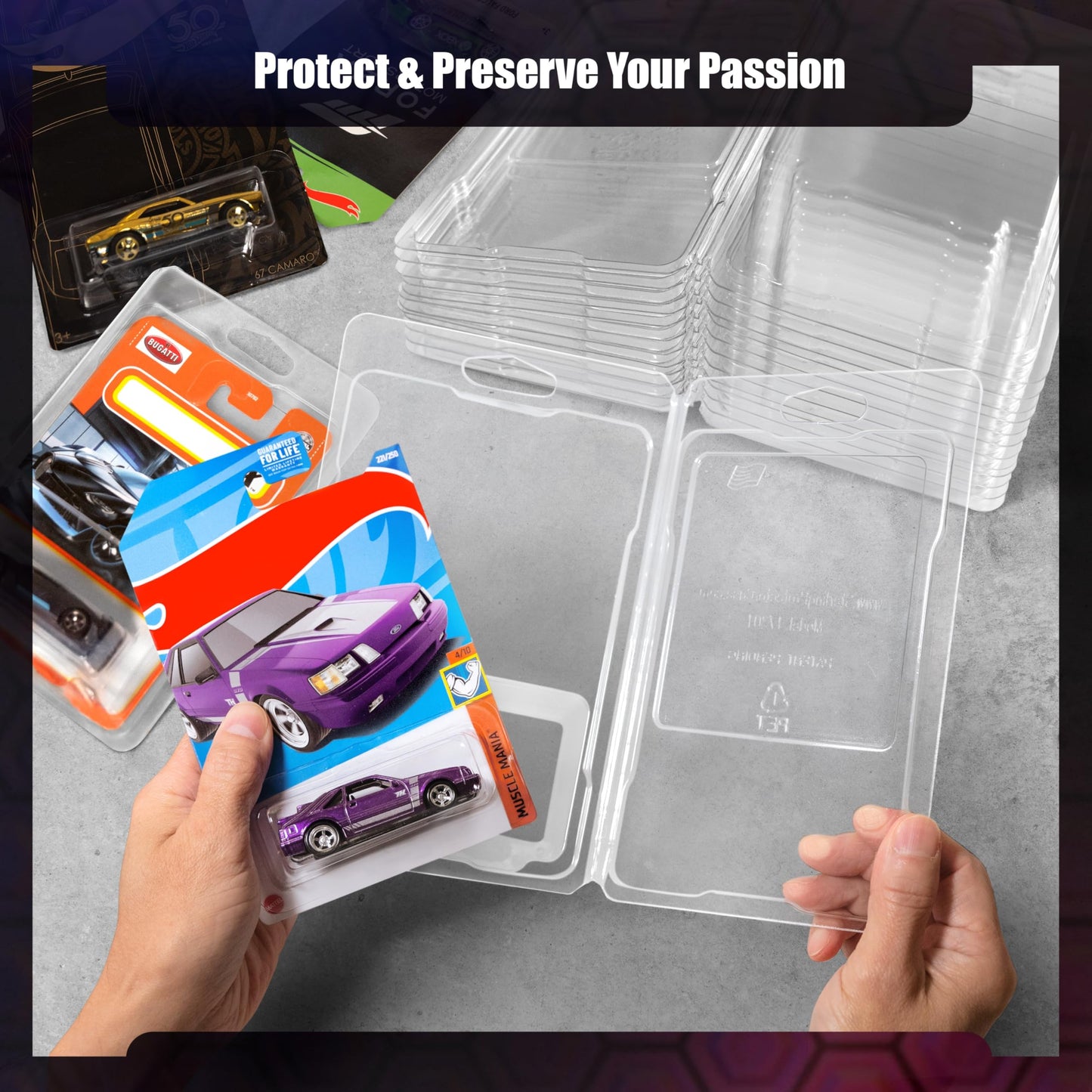 Sterling Protector Case Model 17201 Mainline for Hot Wheels & Matchbox Diecast, Fits Card Size 6.5 x 4.25 inches