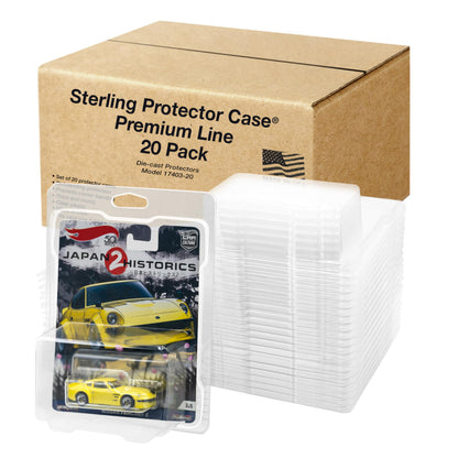 Sterling Protector Case Model 17403 Premium Line 30 Pack for Hot Wheels Premium Diecast, Fits Card Size 6.5 x 5.25 inches Durable Acid-Free Clear Storage Clamshell